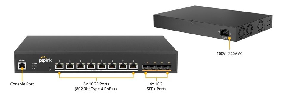 Switch Peplink 8 PoE 10G (7)